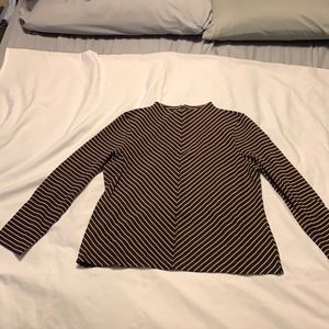 Talbots Women’s V Stripes High Neck